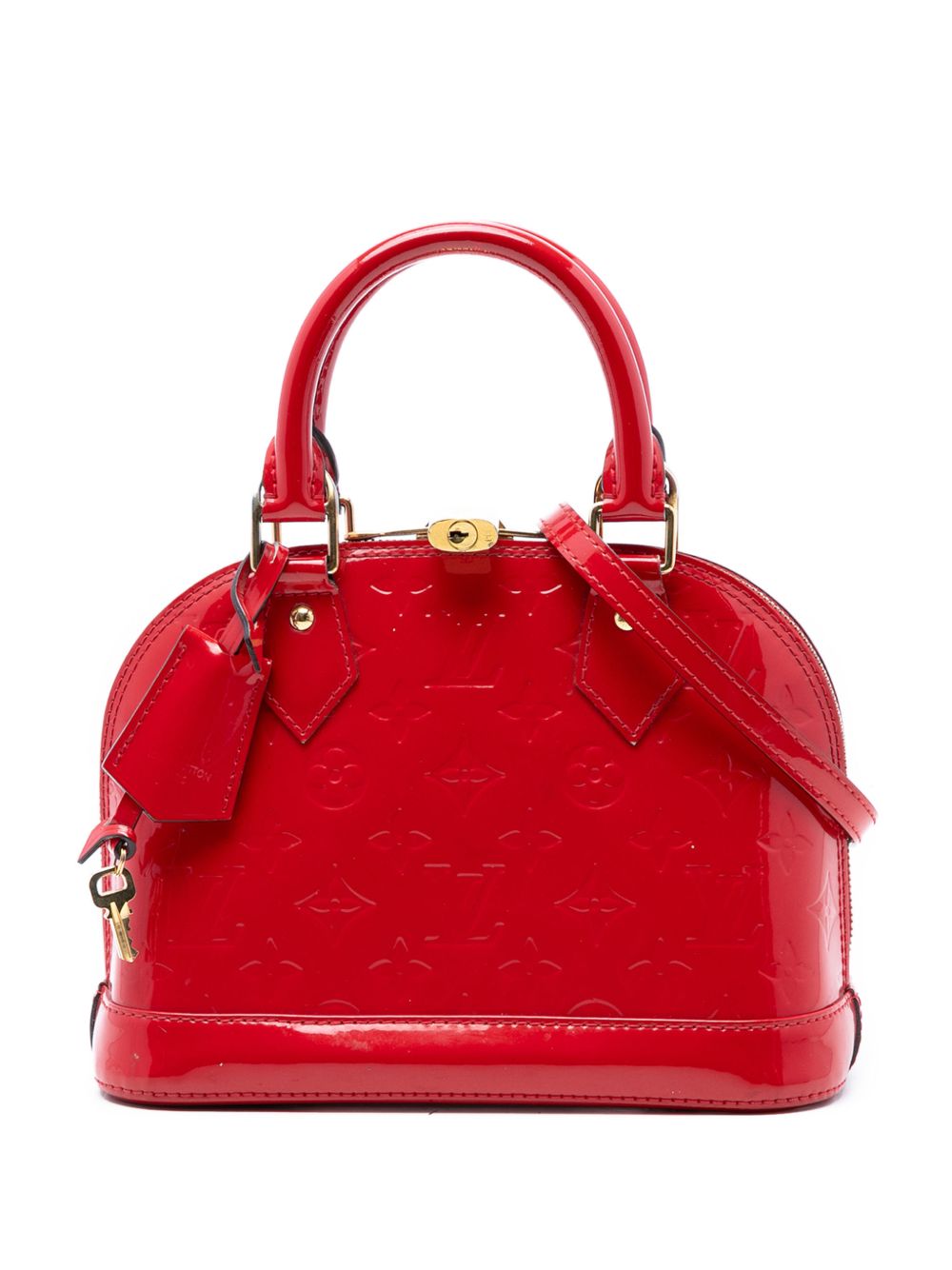 2014 Monogram Vernis Alma BB satchel