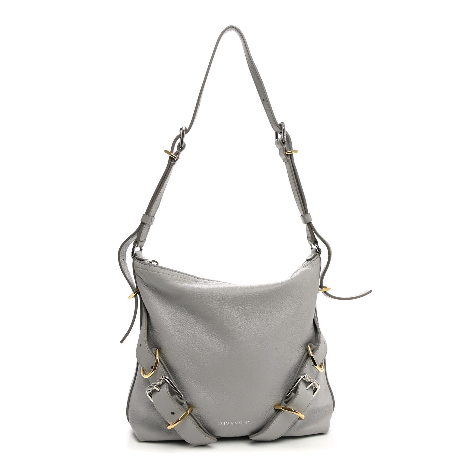 Givenchy Calfskin Small Voyou Bag Light Grey