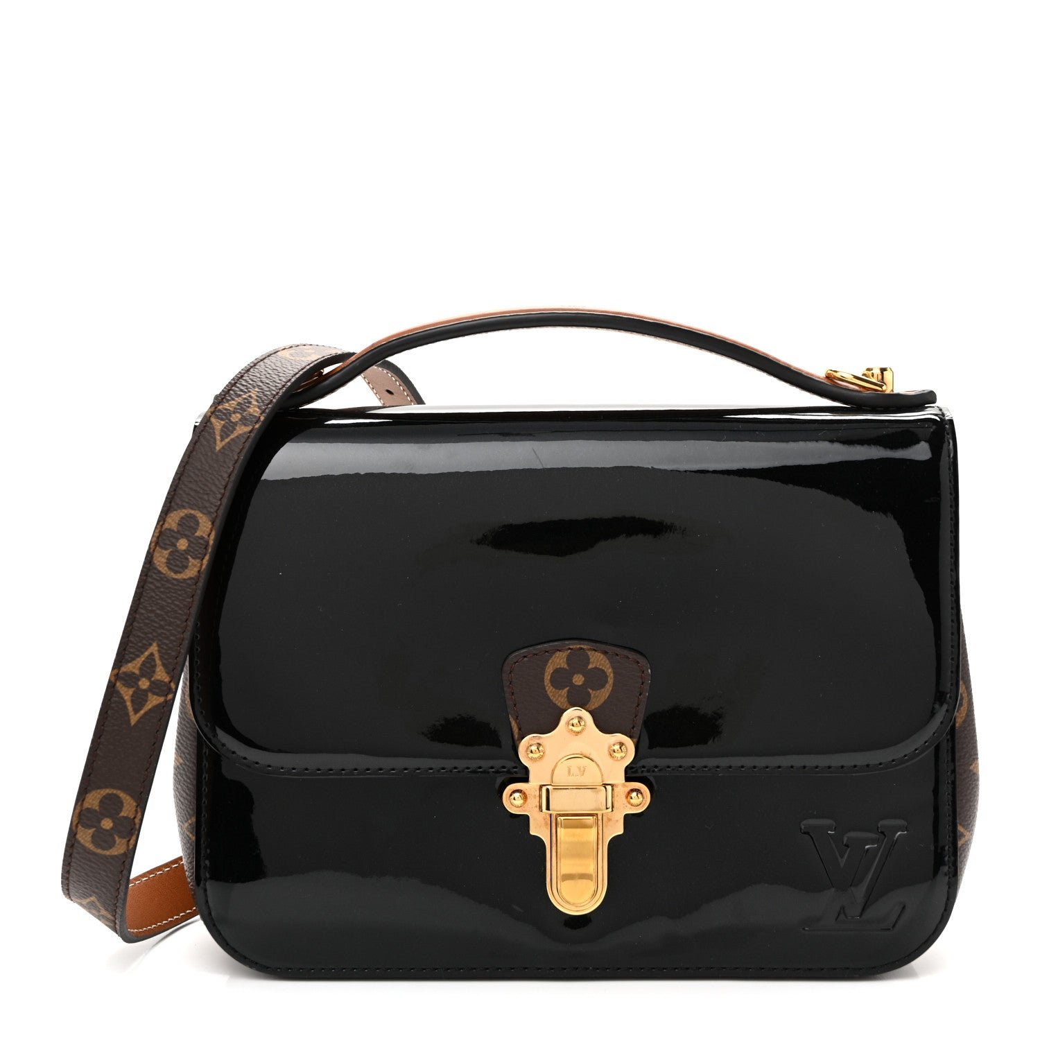 Louis Vuitton Patent Calfskin Monogram Cherrywood BB Black