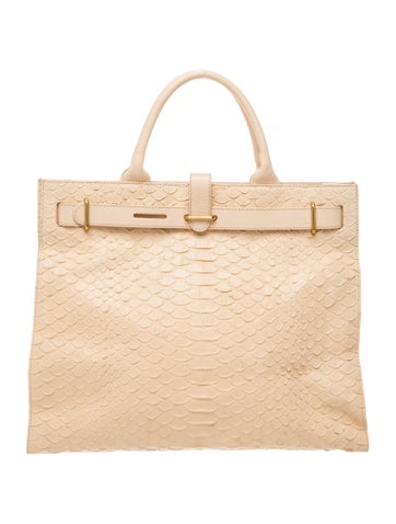 Embossed Leather Top Handle Bag