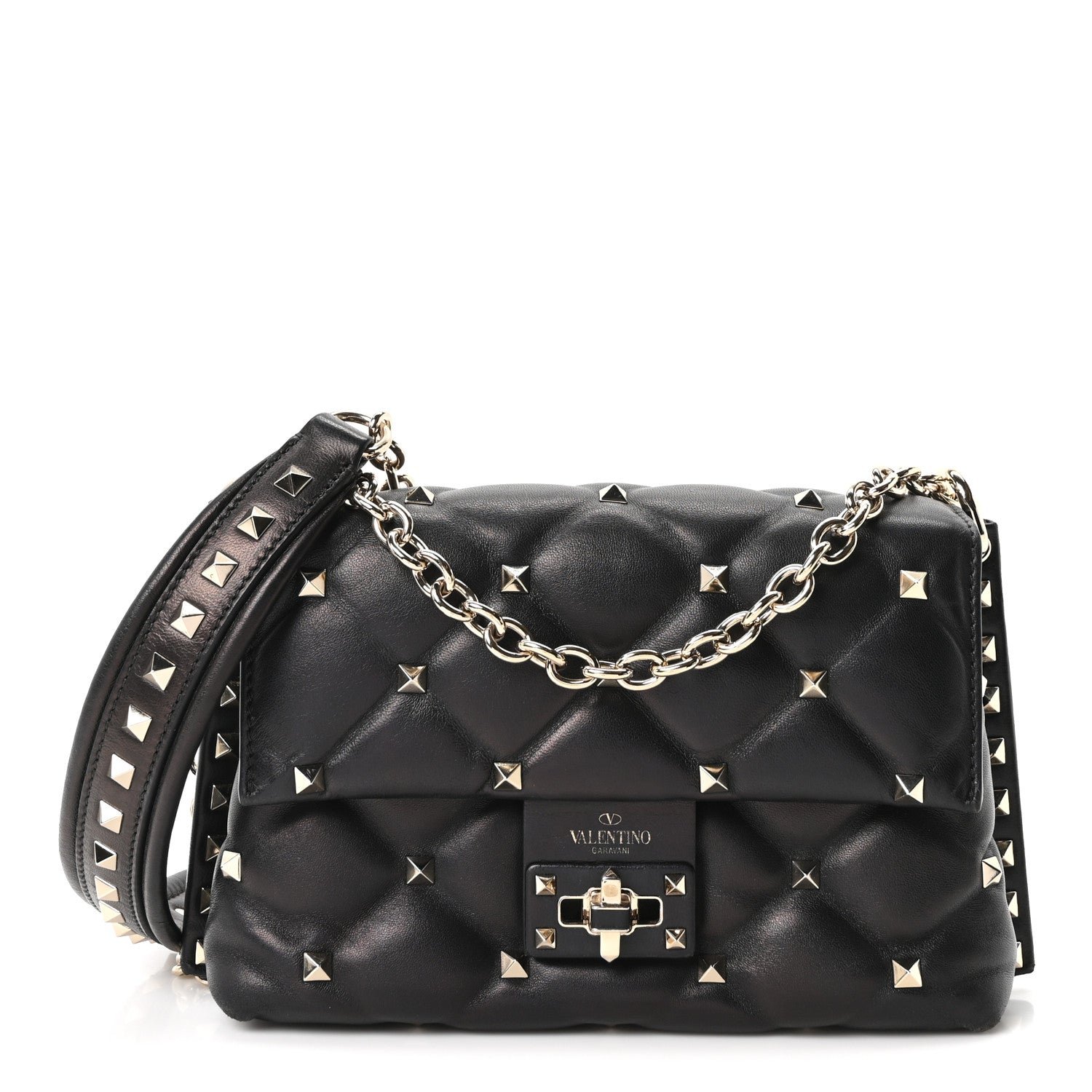 Valentino Garavani Nappa Small Candystud Crossbody Black
