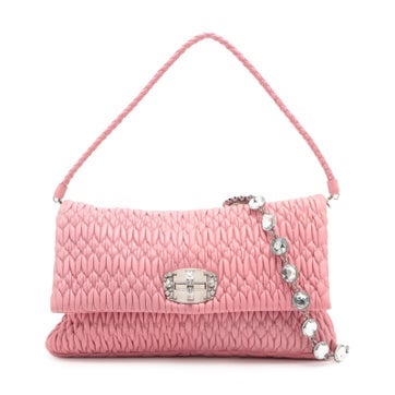Lambskin Nappa Crystal Chain Shoulder Bag
