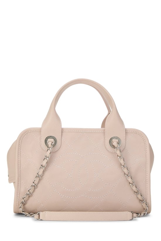 Pink Quilted Caviar Deauville Bowler