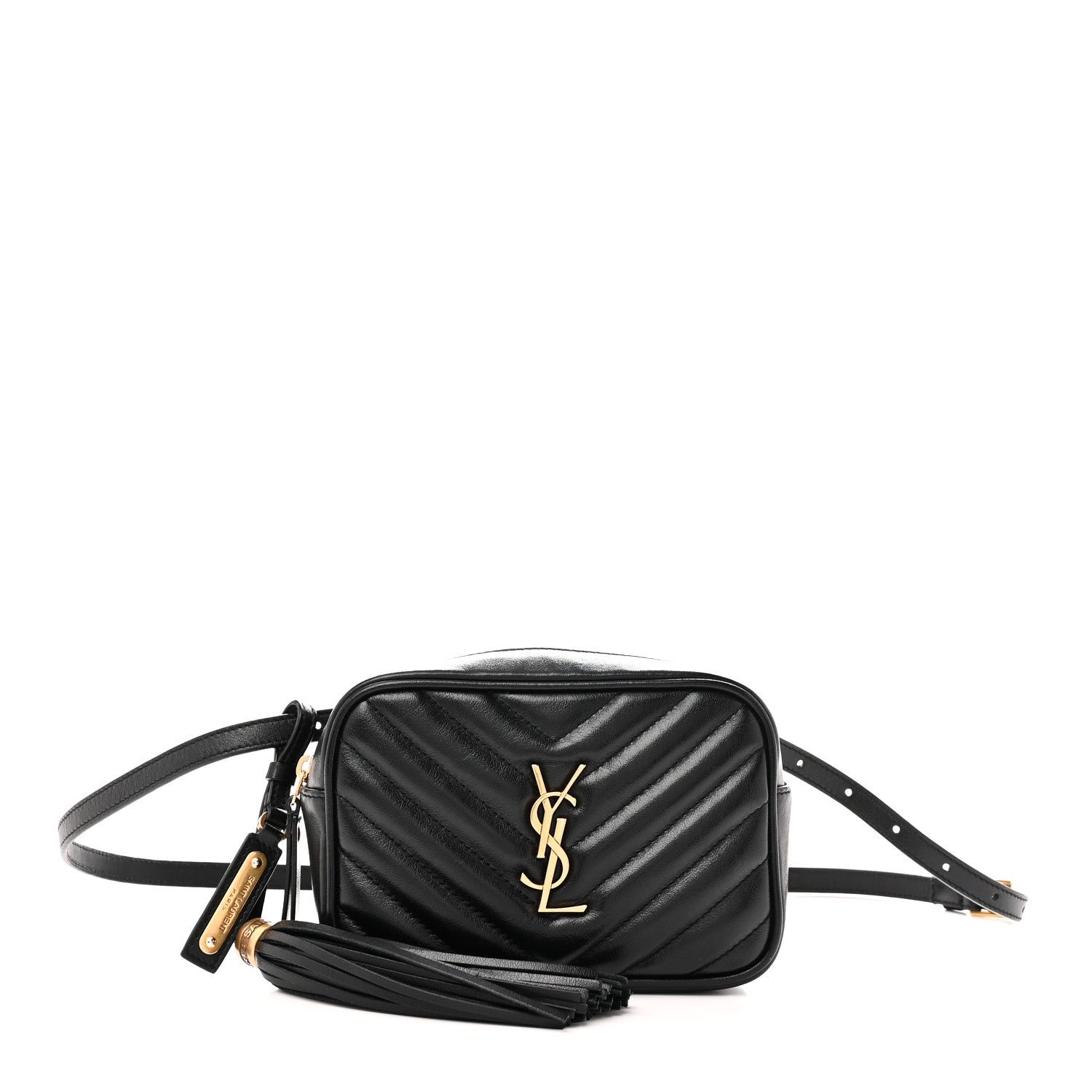 Saint Laurent Saint Laurent Calfskin Matelasse Monogram Lou Belt Bag Black