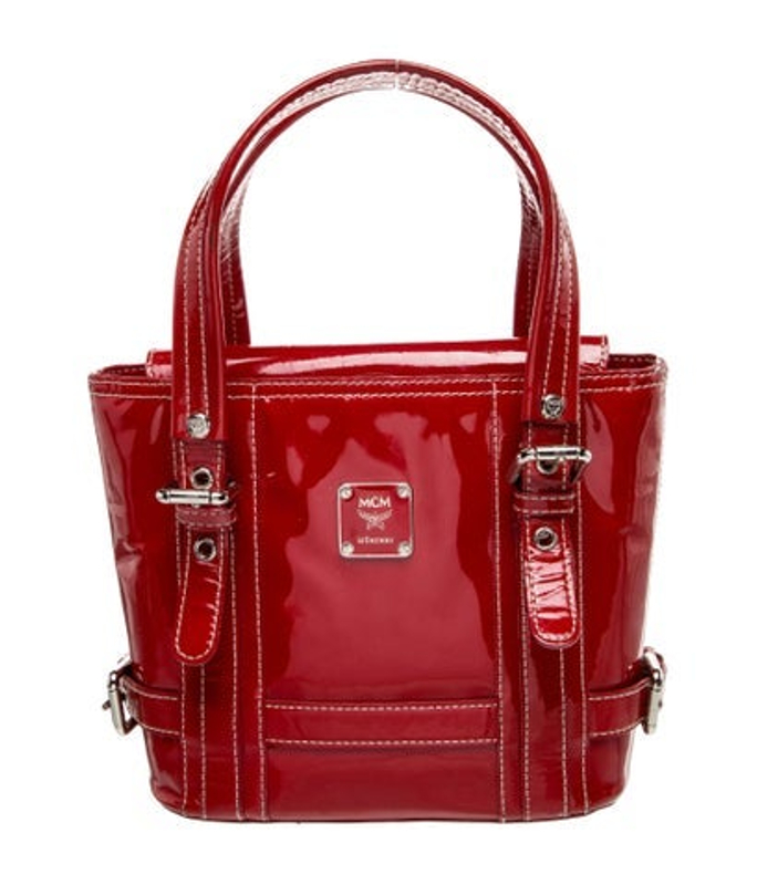 MCM Patent Leather Top Handle Bag