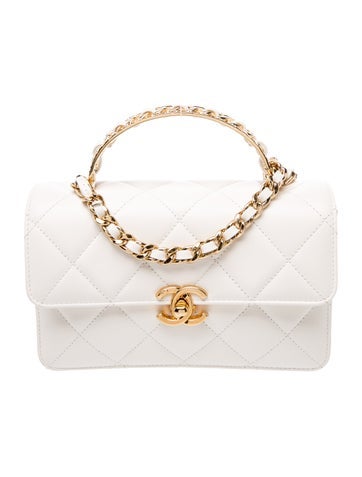 Chanel Quilted CC Top Handle Bag