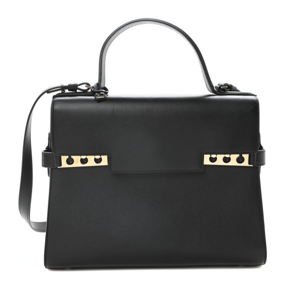 Delvaux Smooth Calfskin GM Tempete Satchel Black