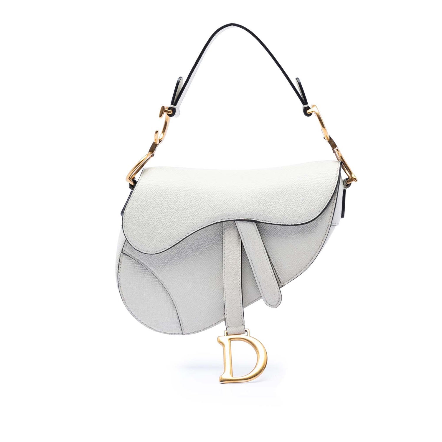 Calf Leather Mini Grained Calfskin Saddle Bag