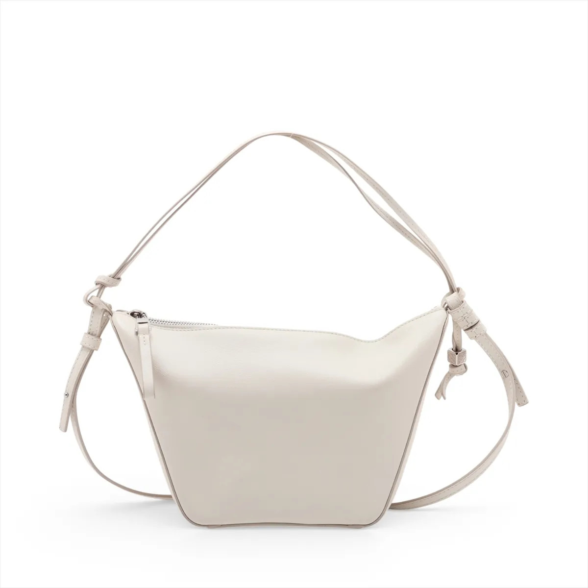 Loewe Hammock Mini Hobo Leather 2 Way Shoulder Bag White