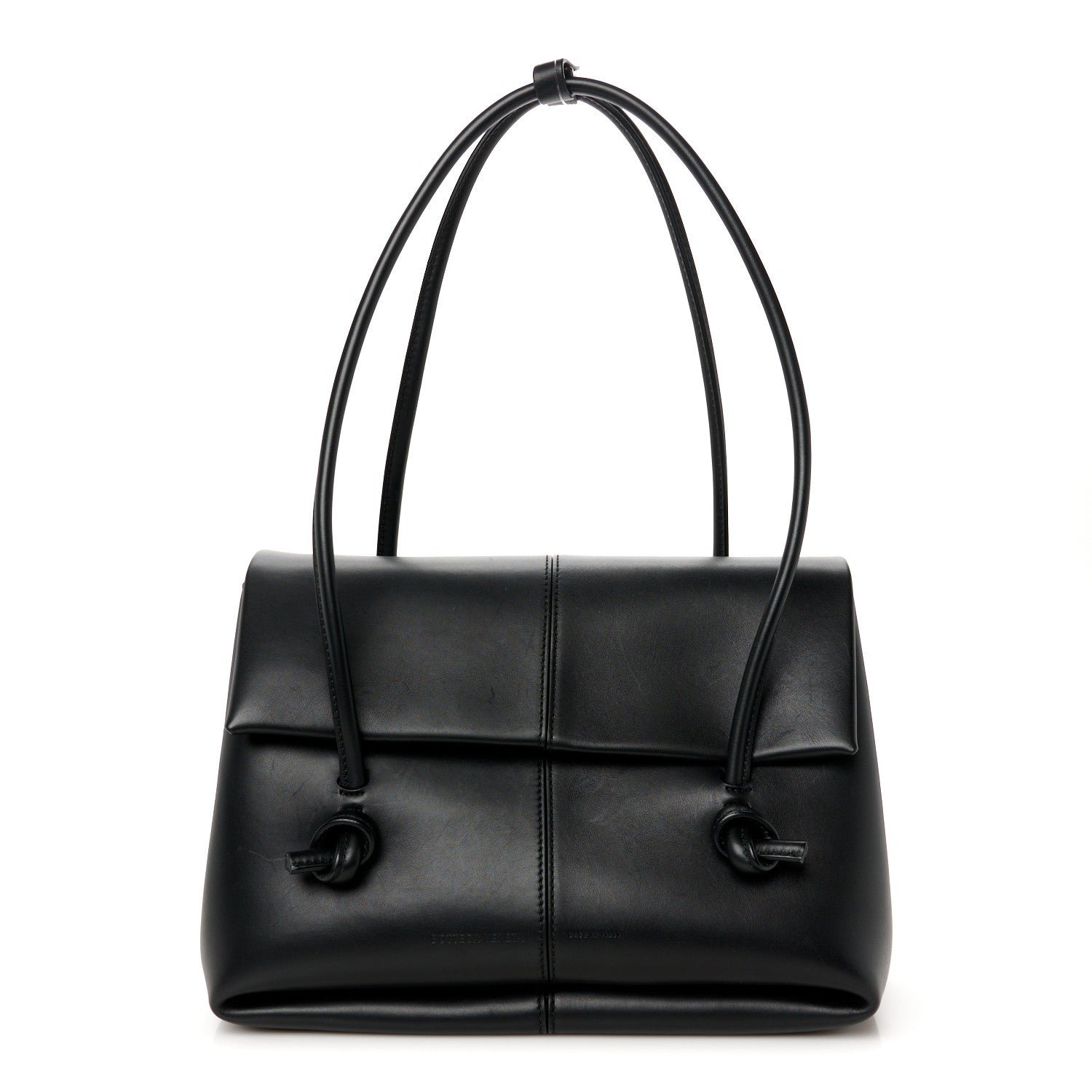 Bottega Veneta Bottega Veneta Calfskin Medium Falcon Shoulder Bag Black