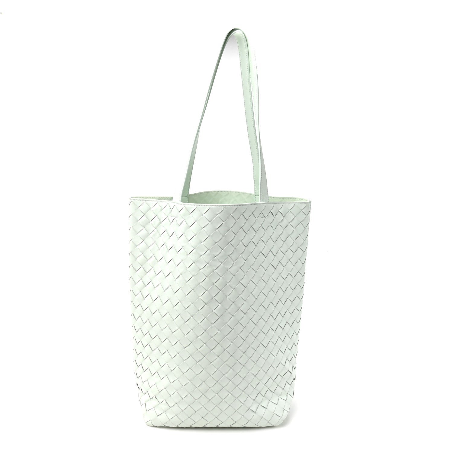 Bottega Veneta Calfskin Intrecciato Small Tote Bag Glacier