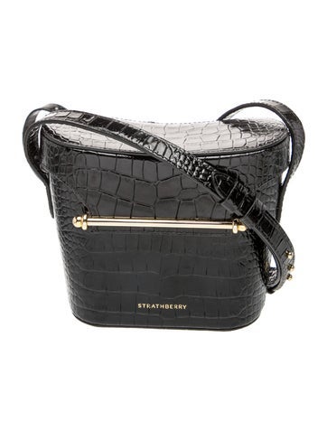 Embossed Leather Messenger Bag