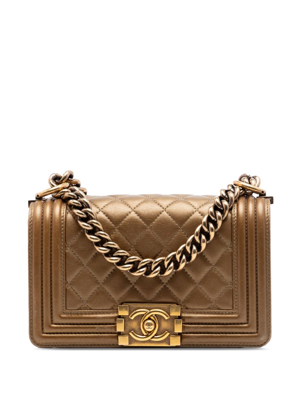 2012 Small Quilted Metallic Lambskin Boy Flap shoulder bag