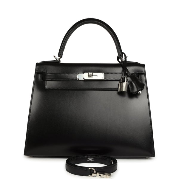 Hermes Hermes Kelly Sellier 28 Black Box Palladium Hardware