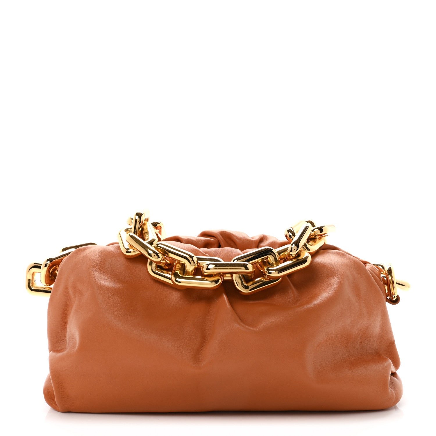 Bottega Veneta Calfskin The Pouch Chain Clay