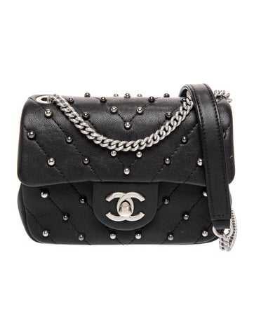 Mini Chevron Stud Wars Flap Bag