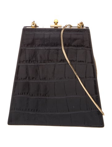 Embossed Leather Evening Bag