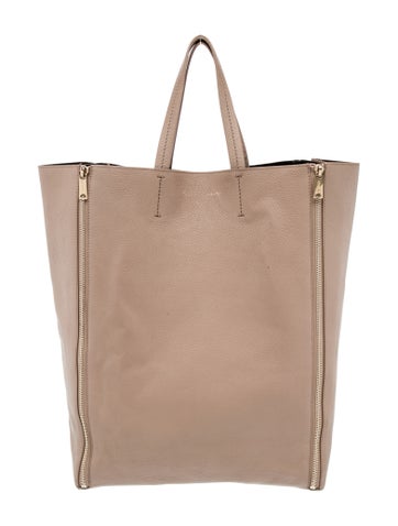 Celine Leather Vertical Gusset Cabas
