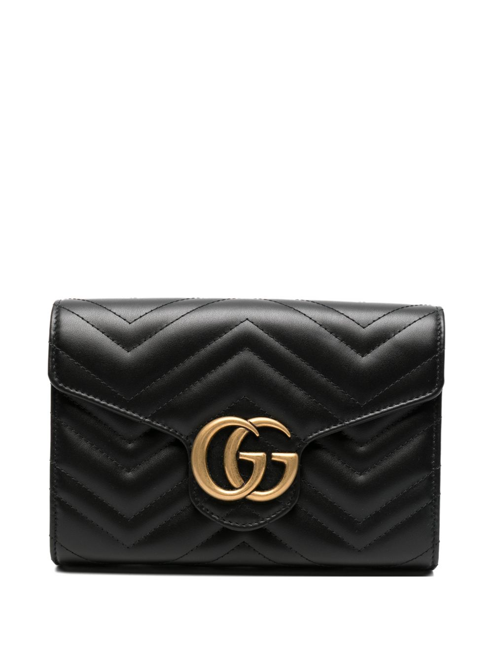 mini chevron-pattern clutch bag