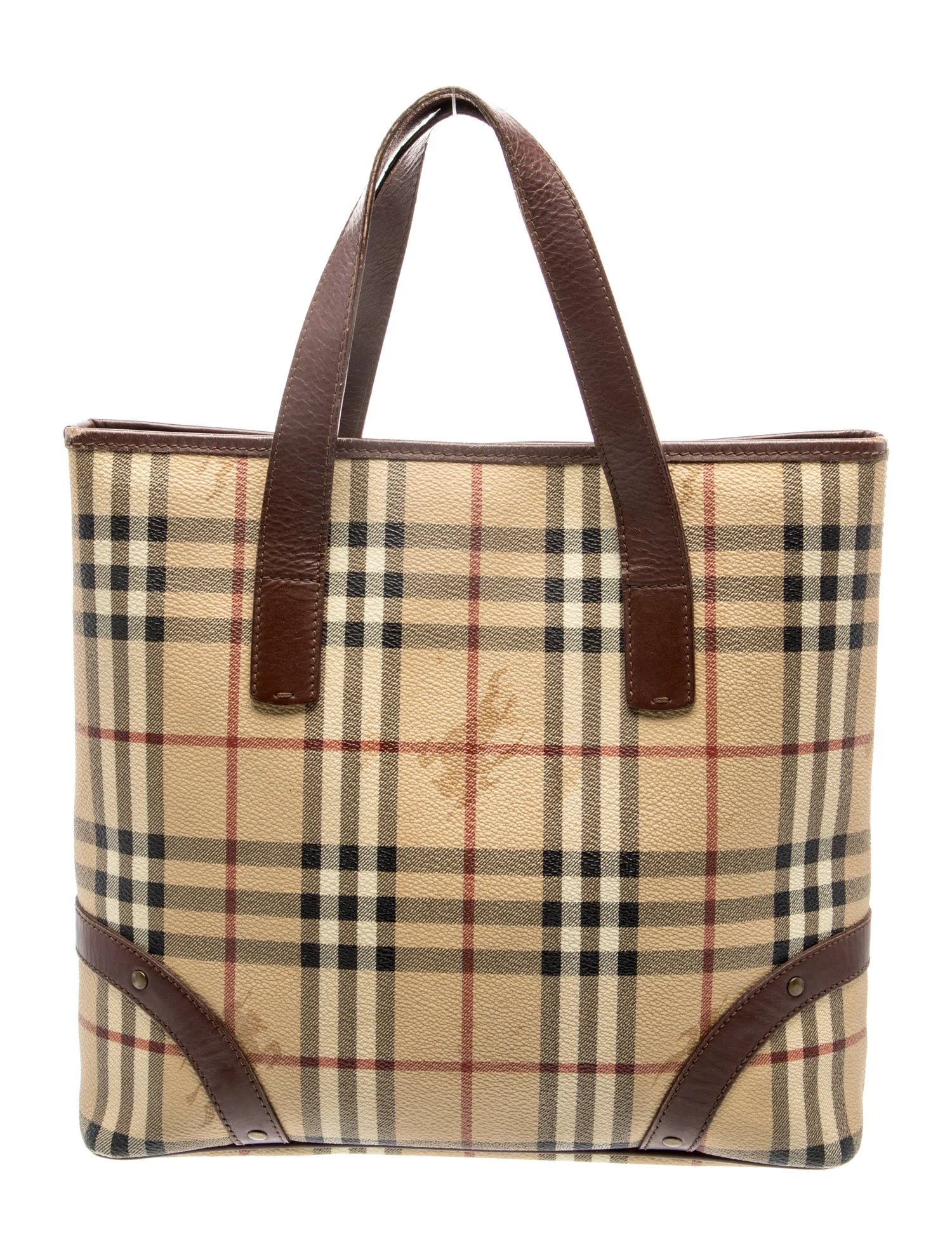 Haymarket Check Top Handle Bag Vintage