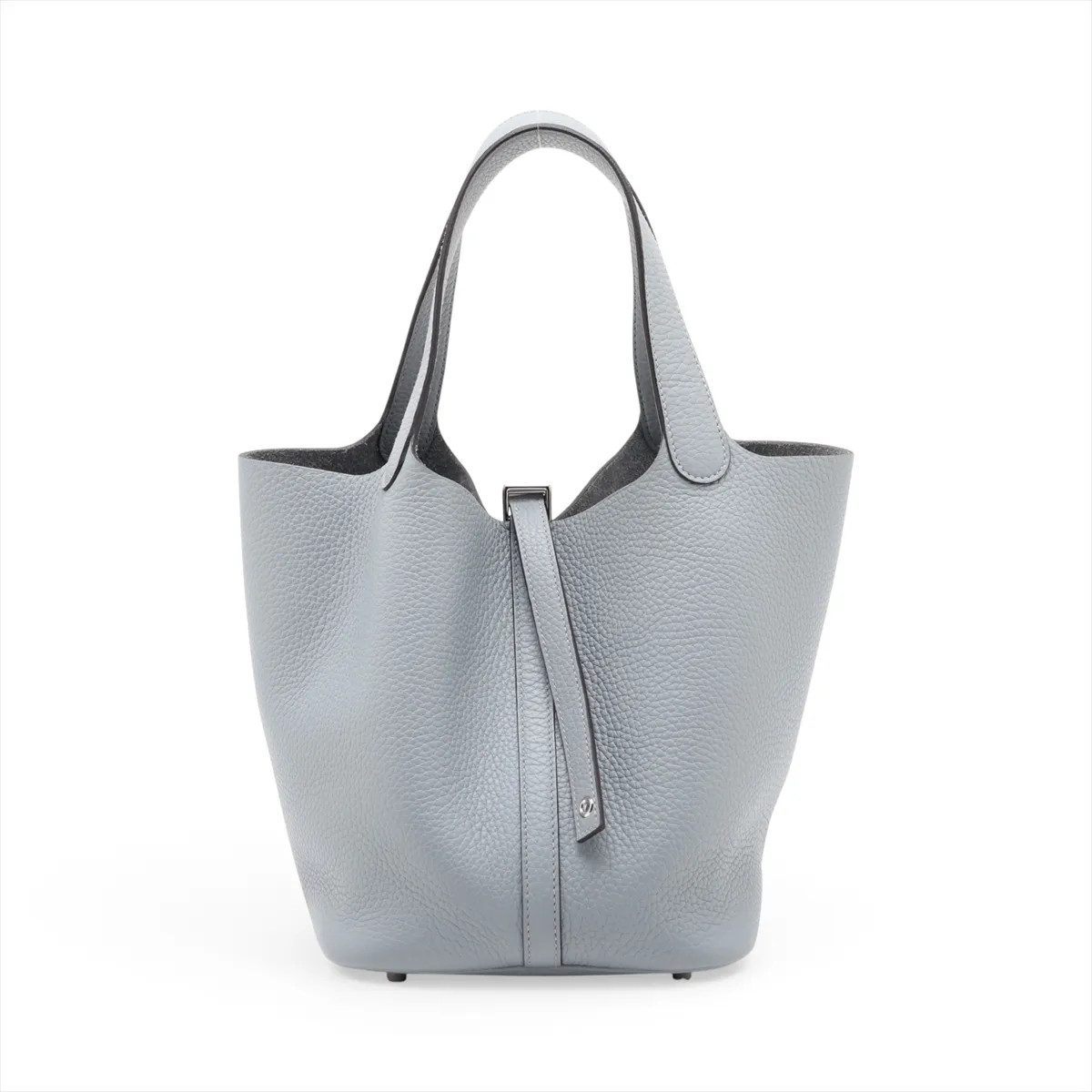 Hermès Picotin Lock 22 MM Taurillon Clemence glypantane Silver Metal Fittings K: