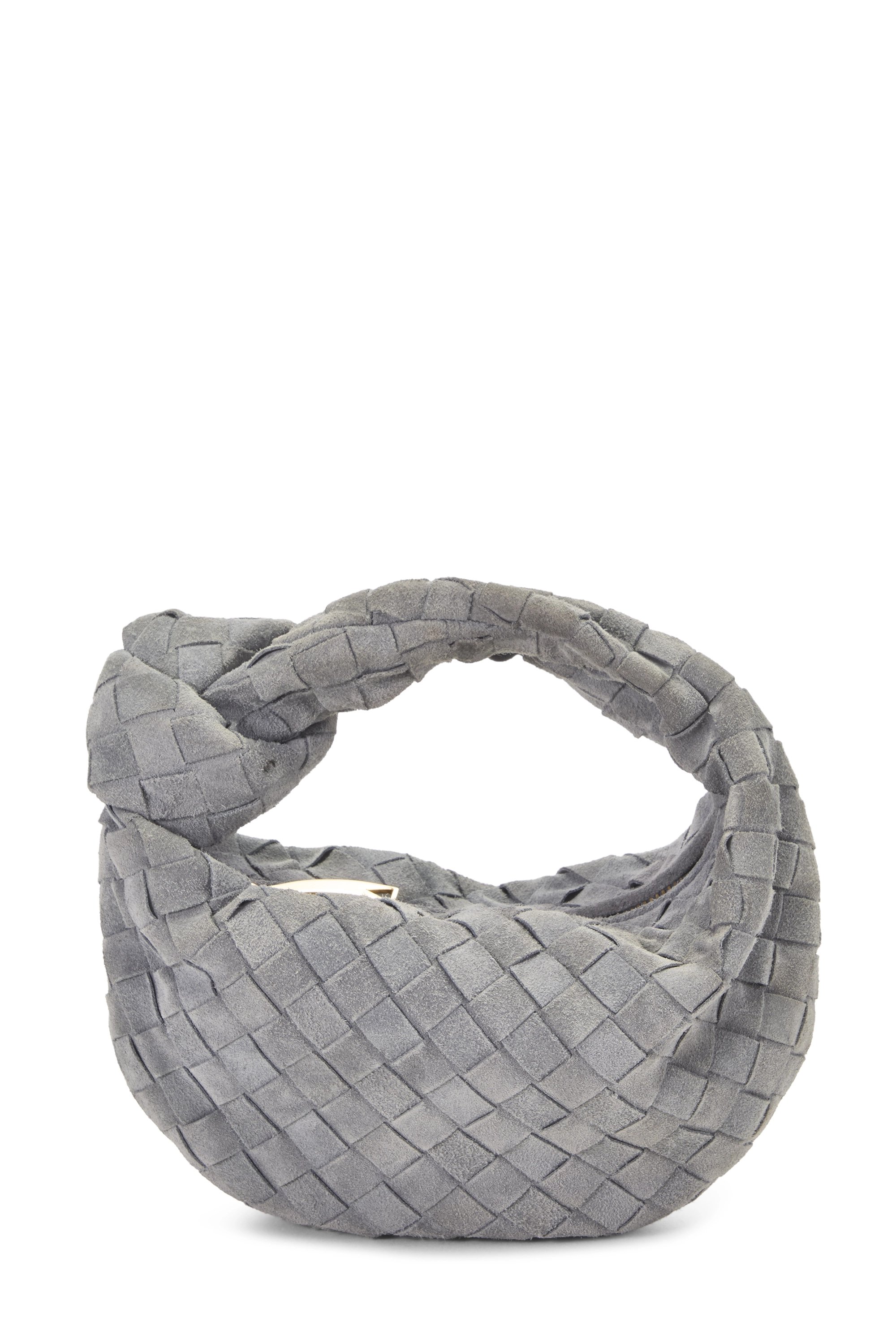 Grey Intrecciato Sude Jodie Mini
