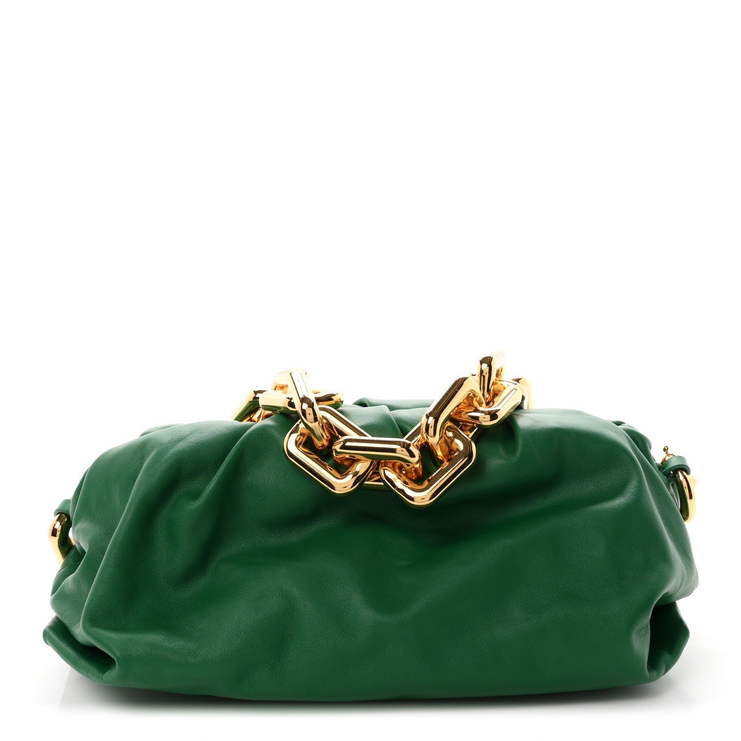 Bottega Veneta Calfskin The Pouch Chain Racing Green