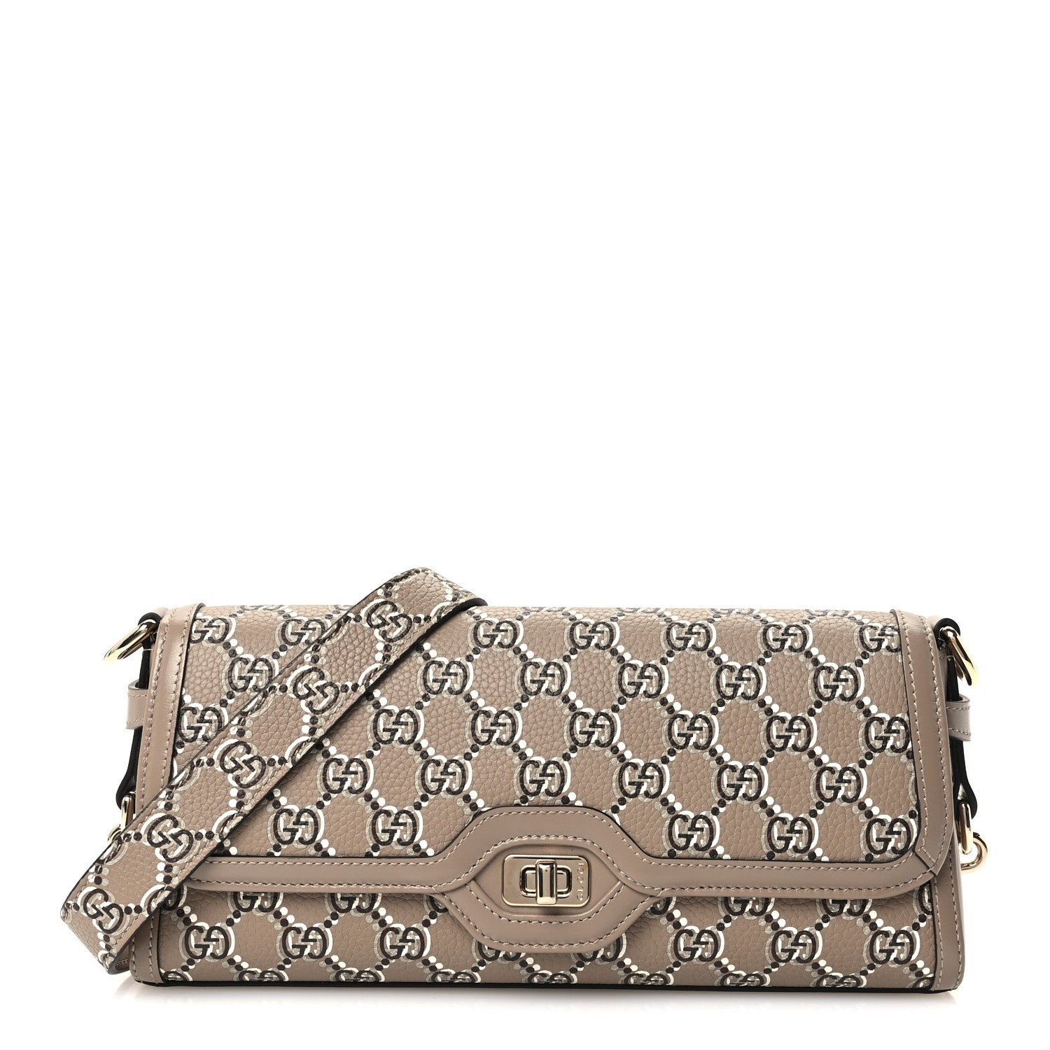 Gucci GG Shadow Monogram Small Luce Shoulder Bag Beige