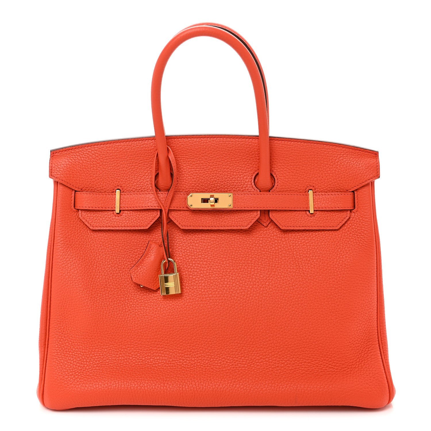 Hermes Togo BIRKIN 35 Orange Poppy