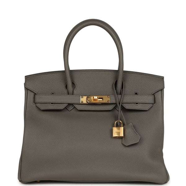 Hermes Hermes Birkin 30 Etain Togo Gold Hardware