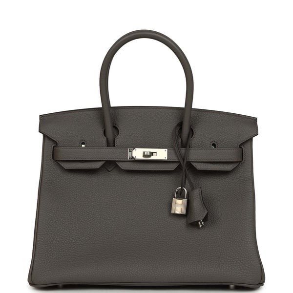 Hermes Birkin 30 Etain Togo Palladium Hardware