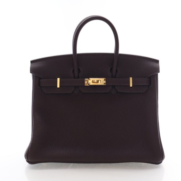 Hermes Chocolate Togo Birkin 25