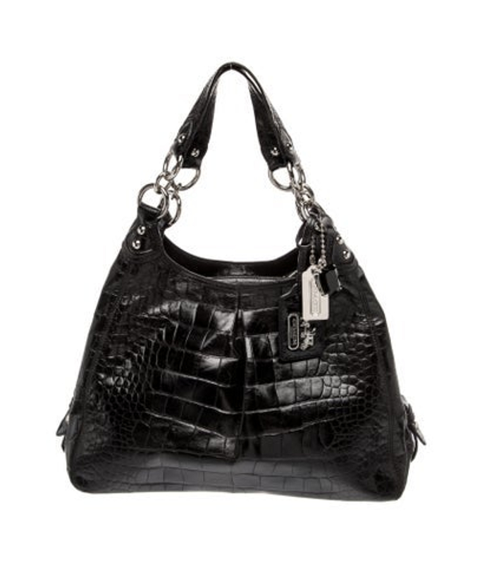 Coach Embossed Leather Shoulder Bag