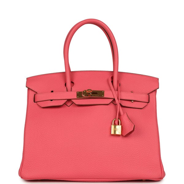 Hermes Pre-owned Hermes Birkin 30 Rose Lipstick Togo Gold Hardware