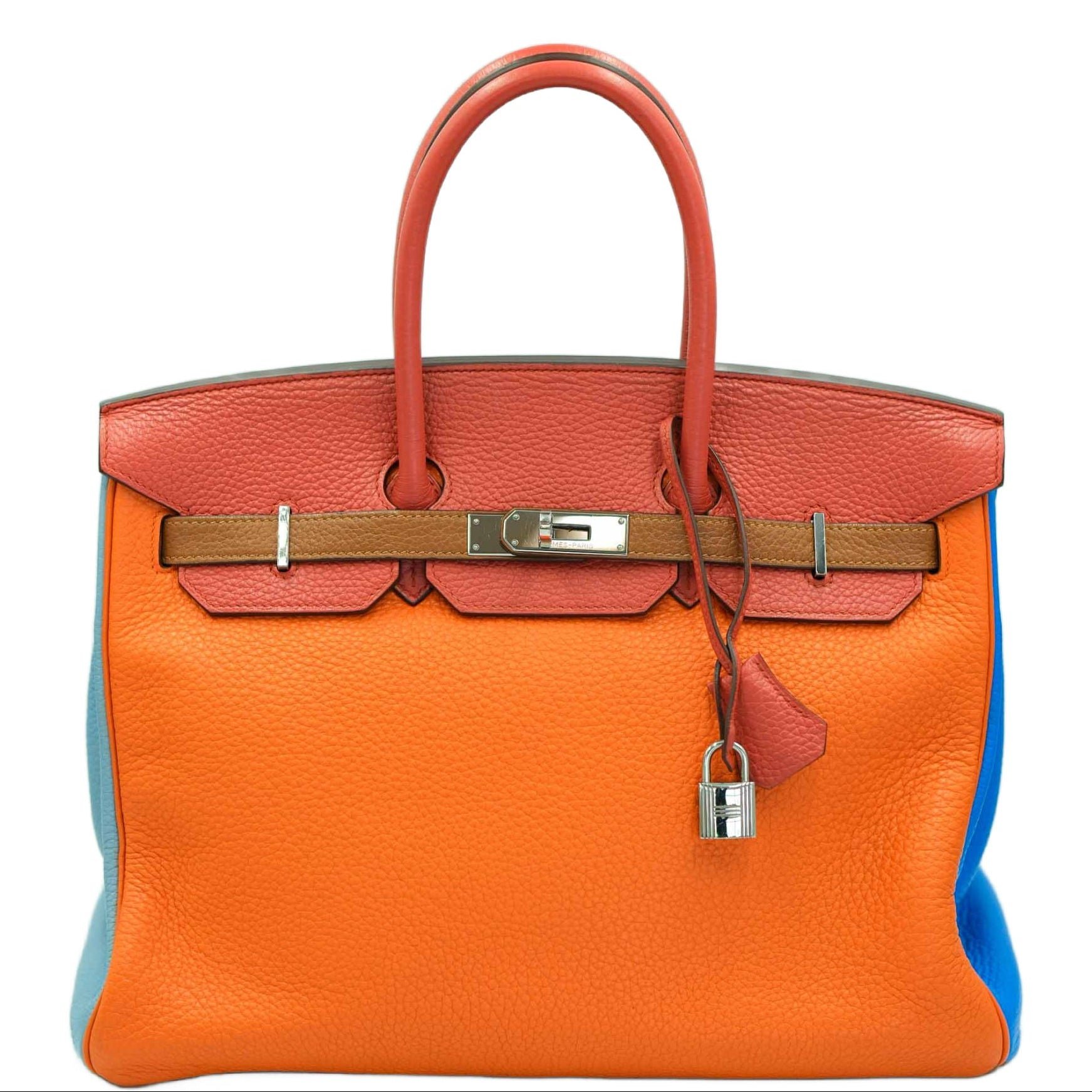 Hermes Hermès Birkin 35 Arlequin Clémence Palladium Hardware