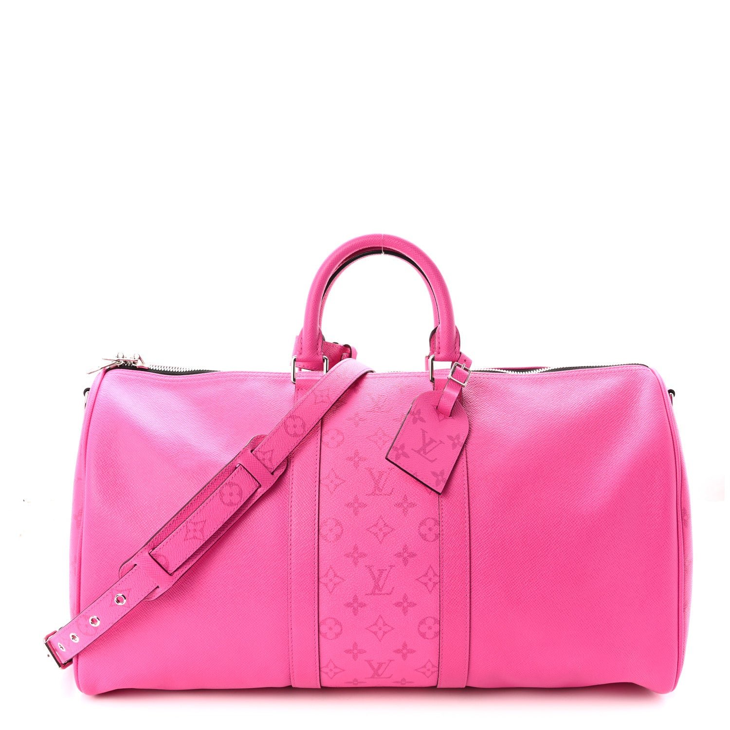 Louis Vuitton Taigarama Keepall Bandouliere 50 Fuchsia