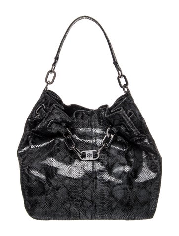 Embossed Leather Shoulder Bag