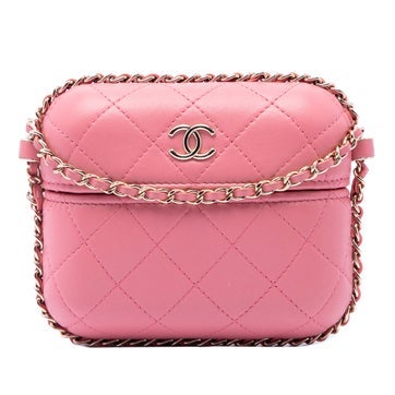 Mini Quilted Lambskin Chain Around Vanity Case