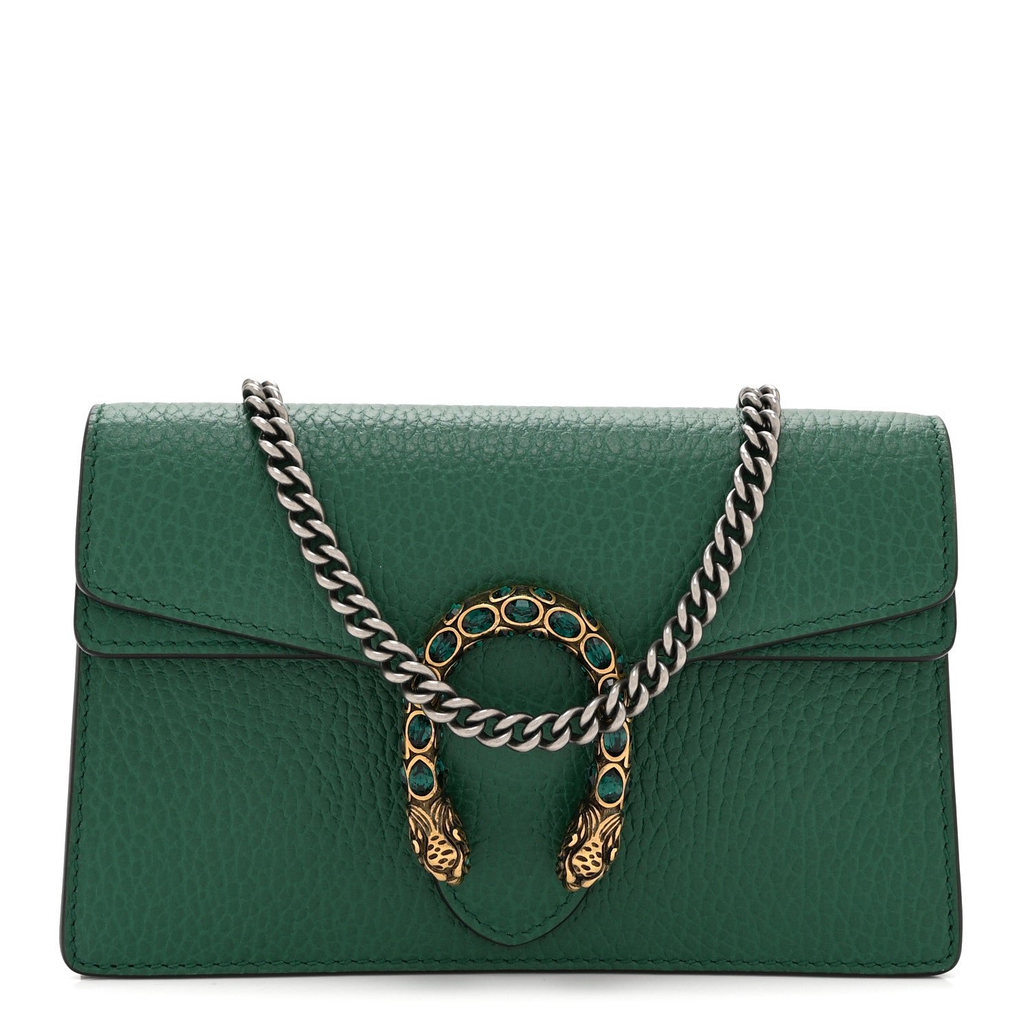 Gucci Calfskin Super Mini Dionysus Shoulder Bag Emerald