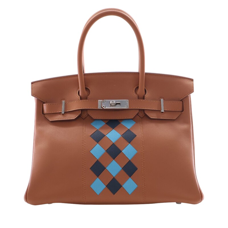 Hermes Gold Swift and Epsom Tressage Birkin 30 Palladium Hardware, 2019