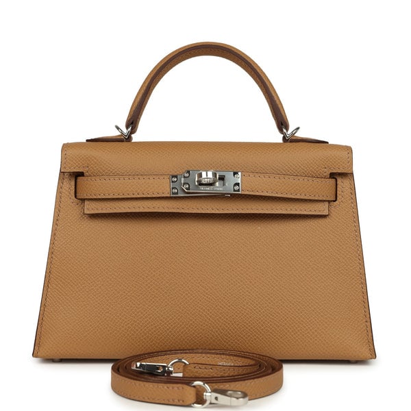 Hermes Hermes Kelly Sellier 20 Biscuit Epsom Palladium Hardware