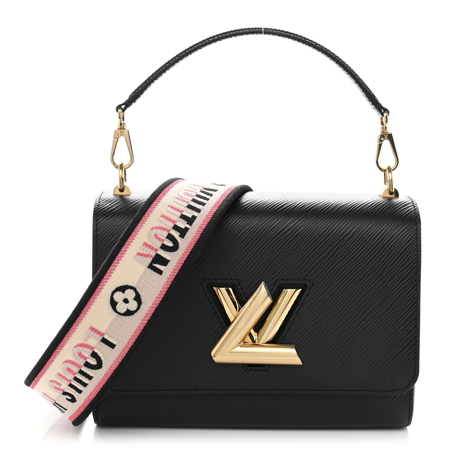 Louis Vuitton Epi Twist Top Handle Shoulder Bag MM Black