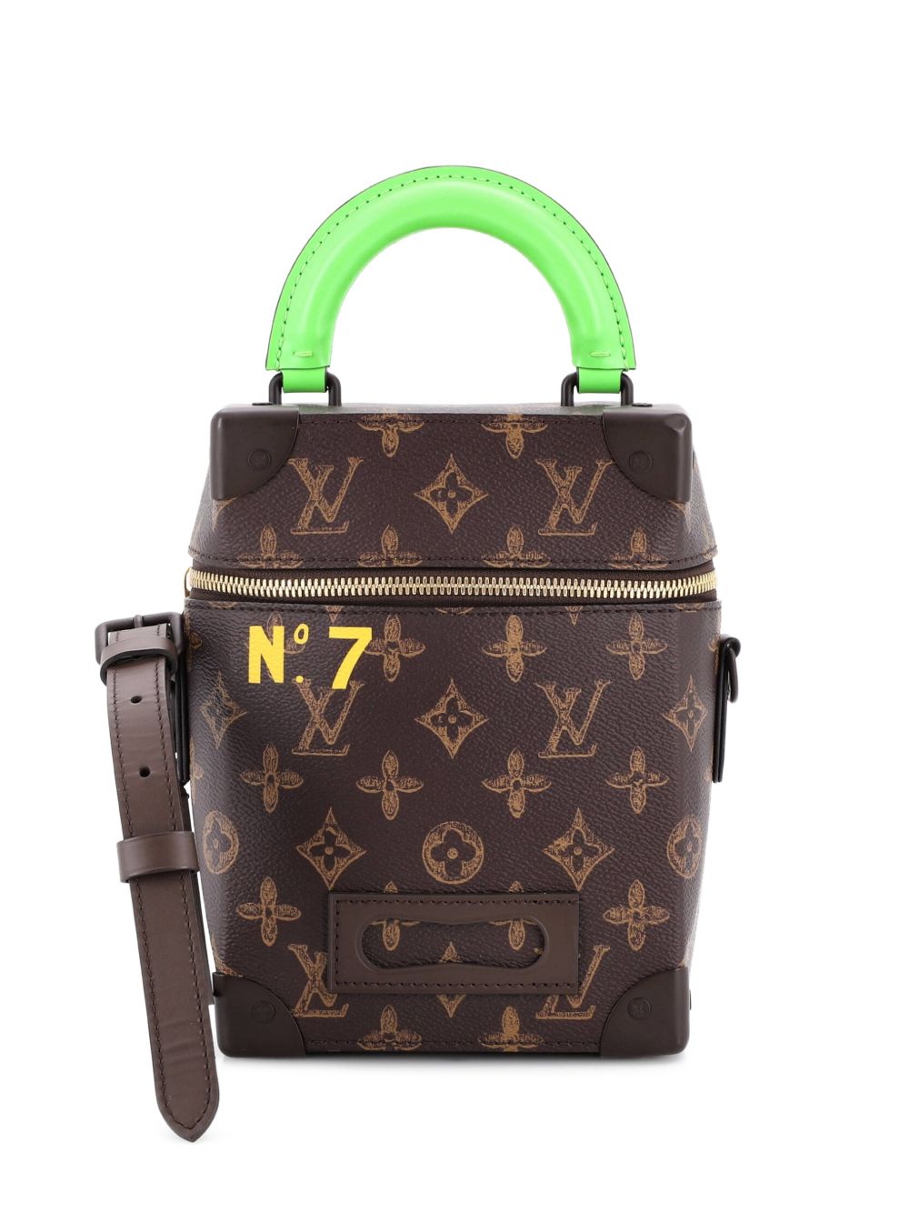 Vertical Box Trunk Bag No.7 Trunk L'Oeil Vintage Monogram Canvas crossbody bag