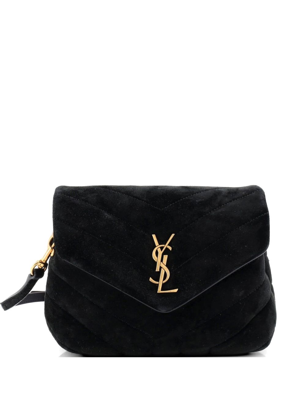 Loulou Shoulder Bag Matelasse Chevron Suede Toy crossbody bag
