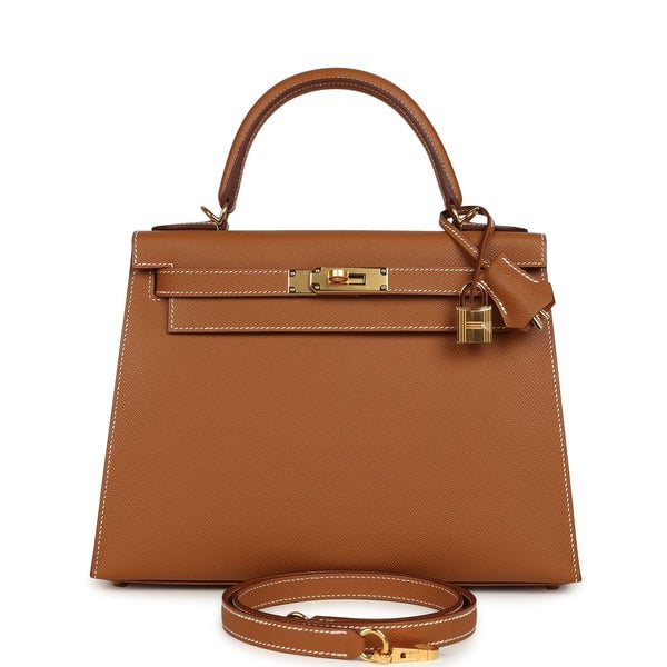 Hermes Hermes Kelly Sellier 28 Gold Epsom Gold Hardware