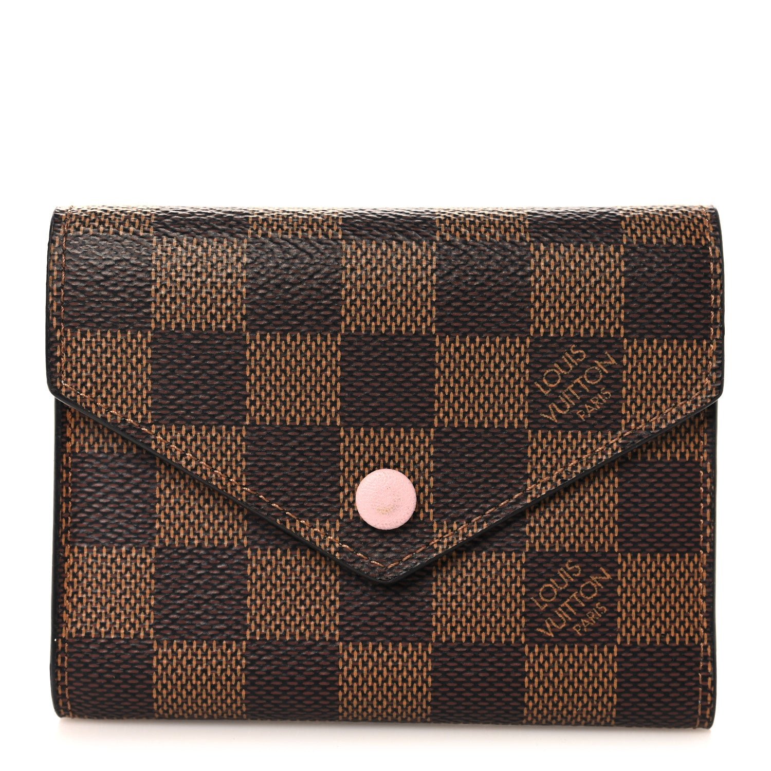 Louis Vuitton Damier Ebene Victorine Wallet Rose Ballerine