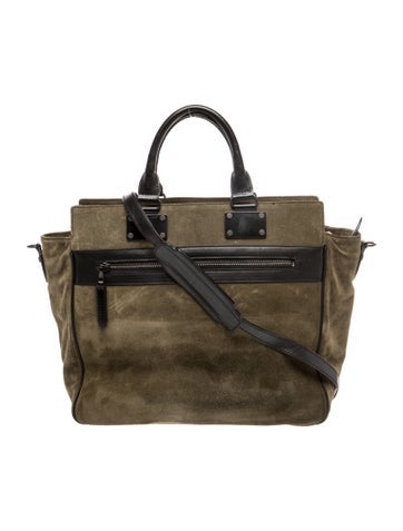 Suede Top Handle Bag