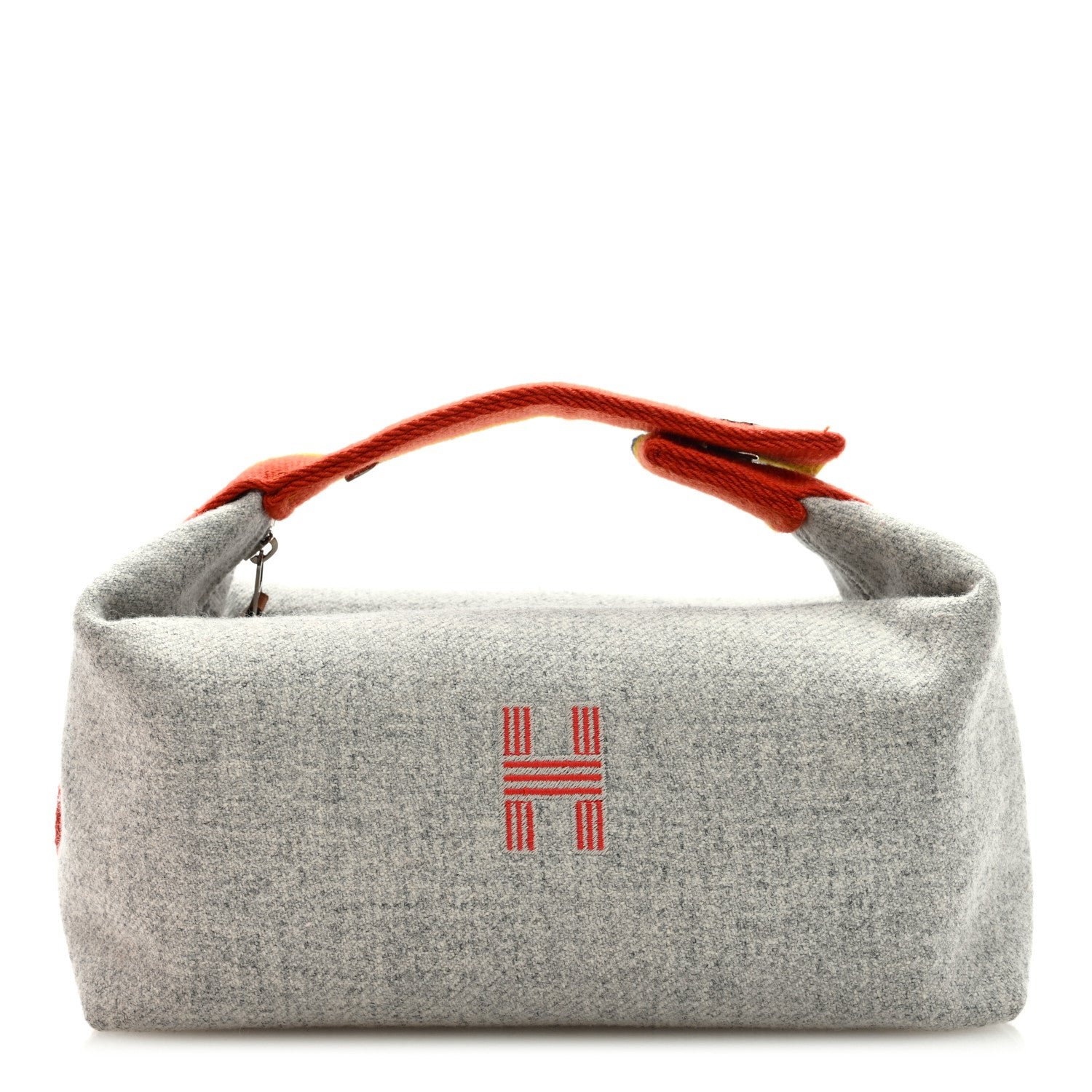 Hermes Canvas Small Bride-A-Brac Pouch Gris Flanelle