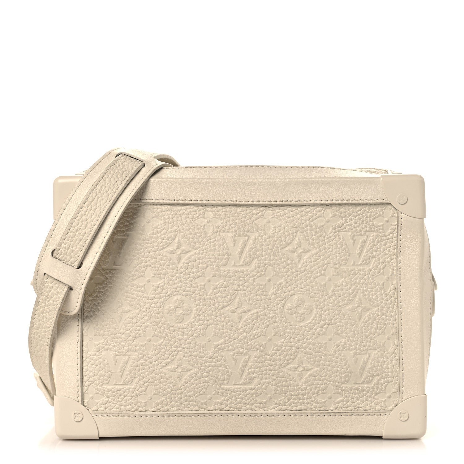 Louis Vuitton Taurillon Monogram Solar Ray Soft Trunk Powder White