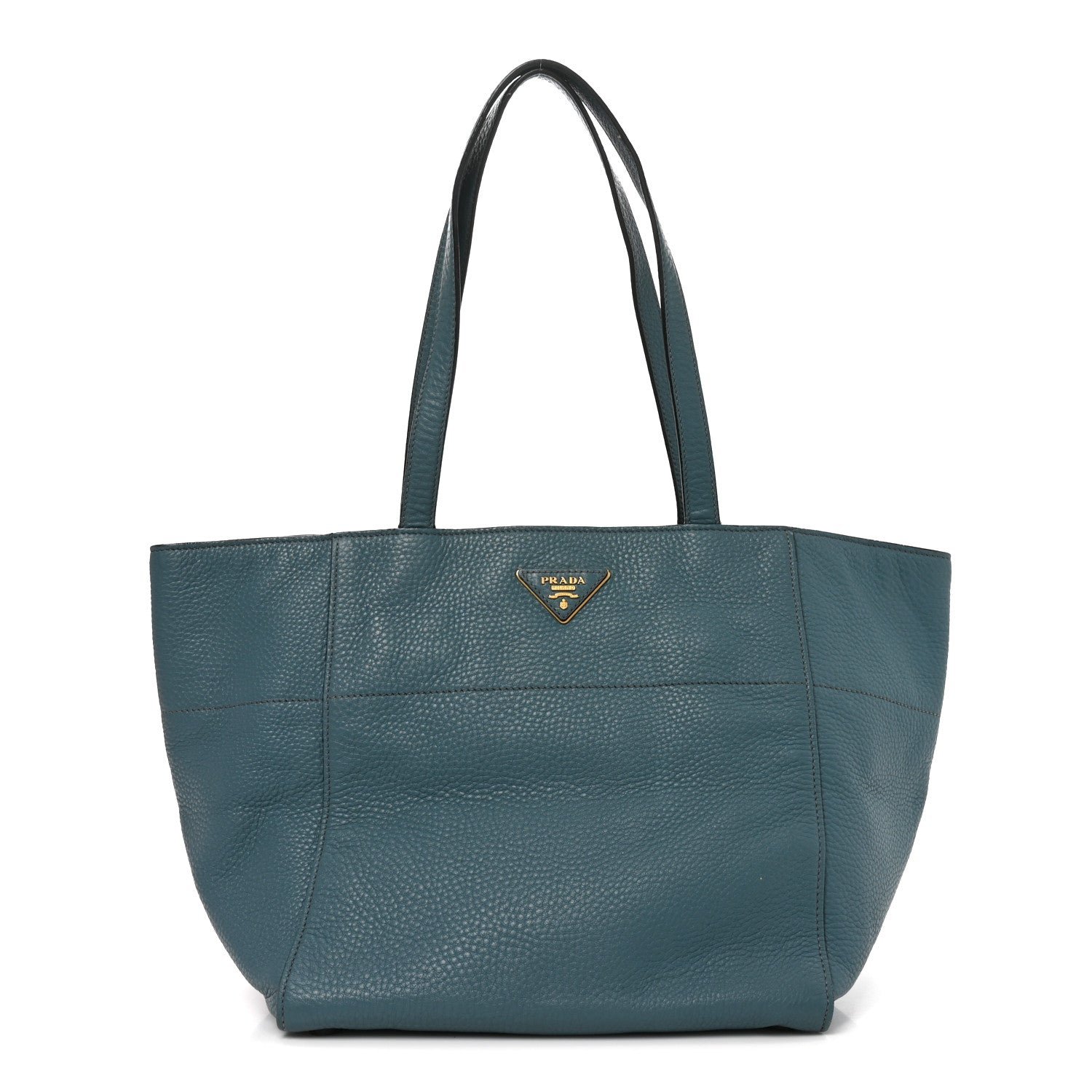 Prada Vitello Daino Shopping Tote Marine